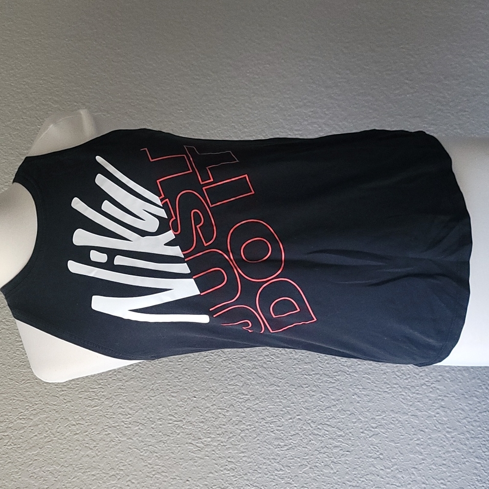 Nike Dri-FIT Just Do It Tank Top Medium Black Graphic Workout Top
